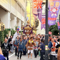 千歳船橋駅駅前で見かけた船橋神明神社の神輿渡御(投稿日:2025年9月28日) 写真