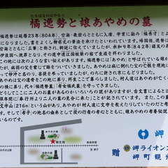橘逸勢父娘の墓の説明板(投稿日:2020年7月26日) 写真