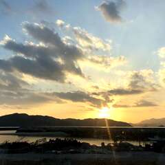 筏(いかだ)八幡宮から見た夕日....大自然(神様)の優しさを感じ, 癒された❤(投稿日:2025年1月26日) 写真